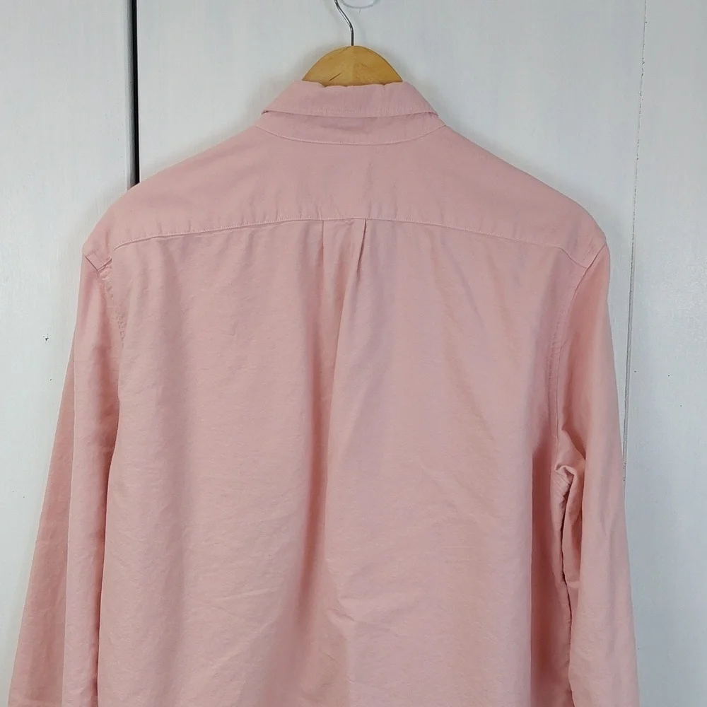 J.Crew |Pink Slim Untucked Shirt Chest Pocket Preppy Dress Shirt Acadamia Sz.L